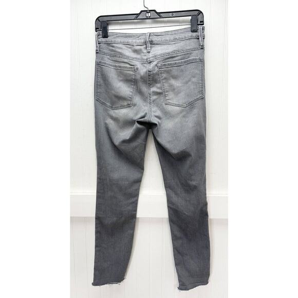 Athleta Skinny Ankle Jeans Womens 6 Gray Sculptek Stretch Denim Raw Hem Fray - Picture 2 of 10